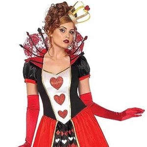 Alice in Wonderland Queen of Hearts Adult Halloween Costume. Medium.